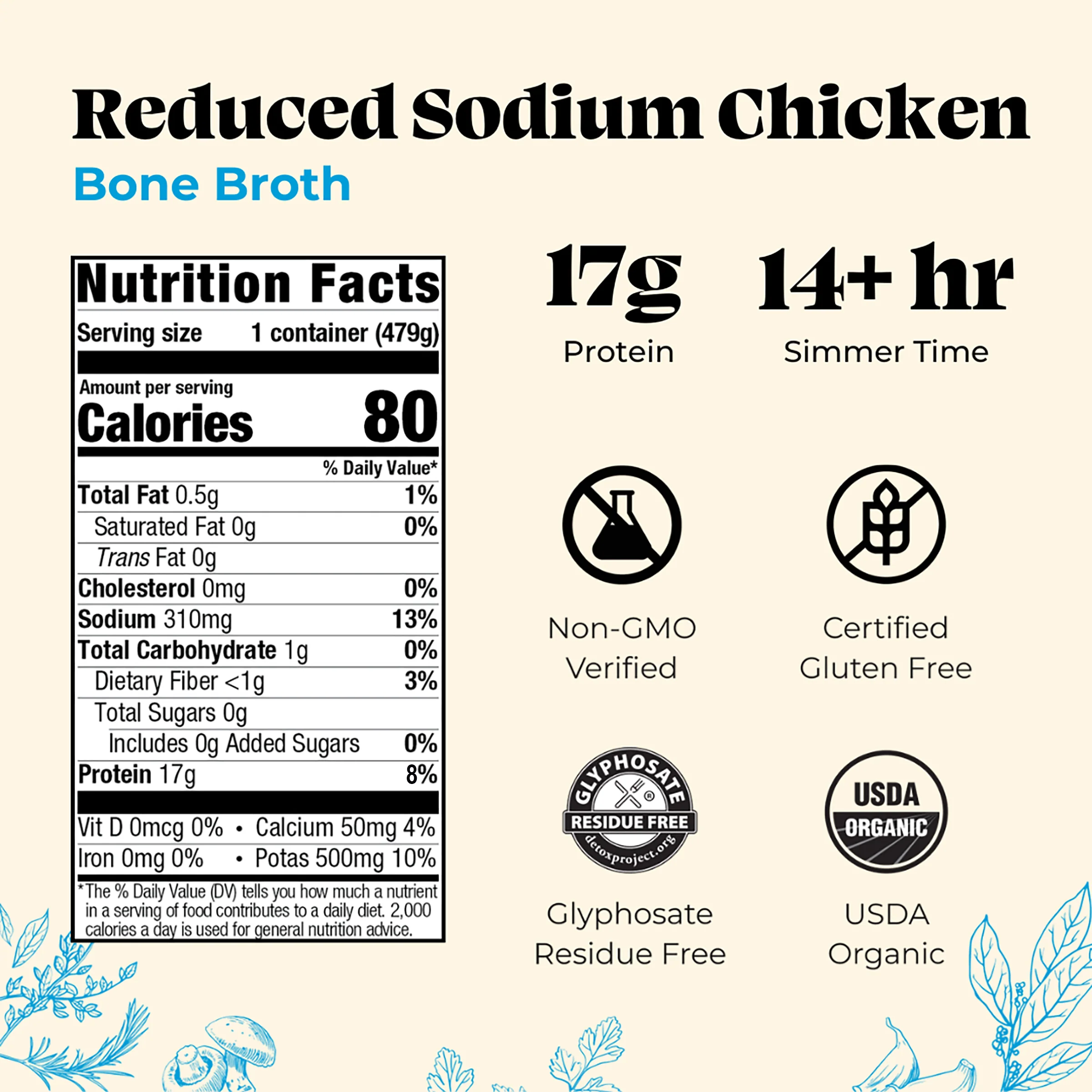 12-Pack: Beef & Chicken Reduced Sodium Bone Broth Bundle - Image 3