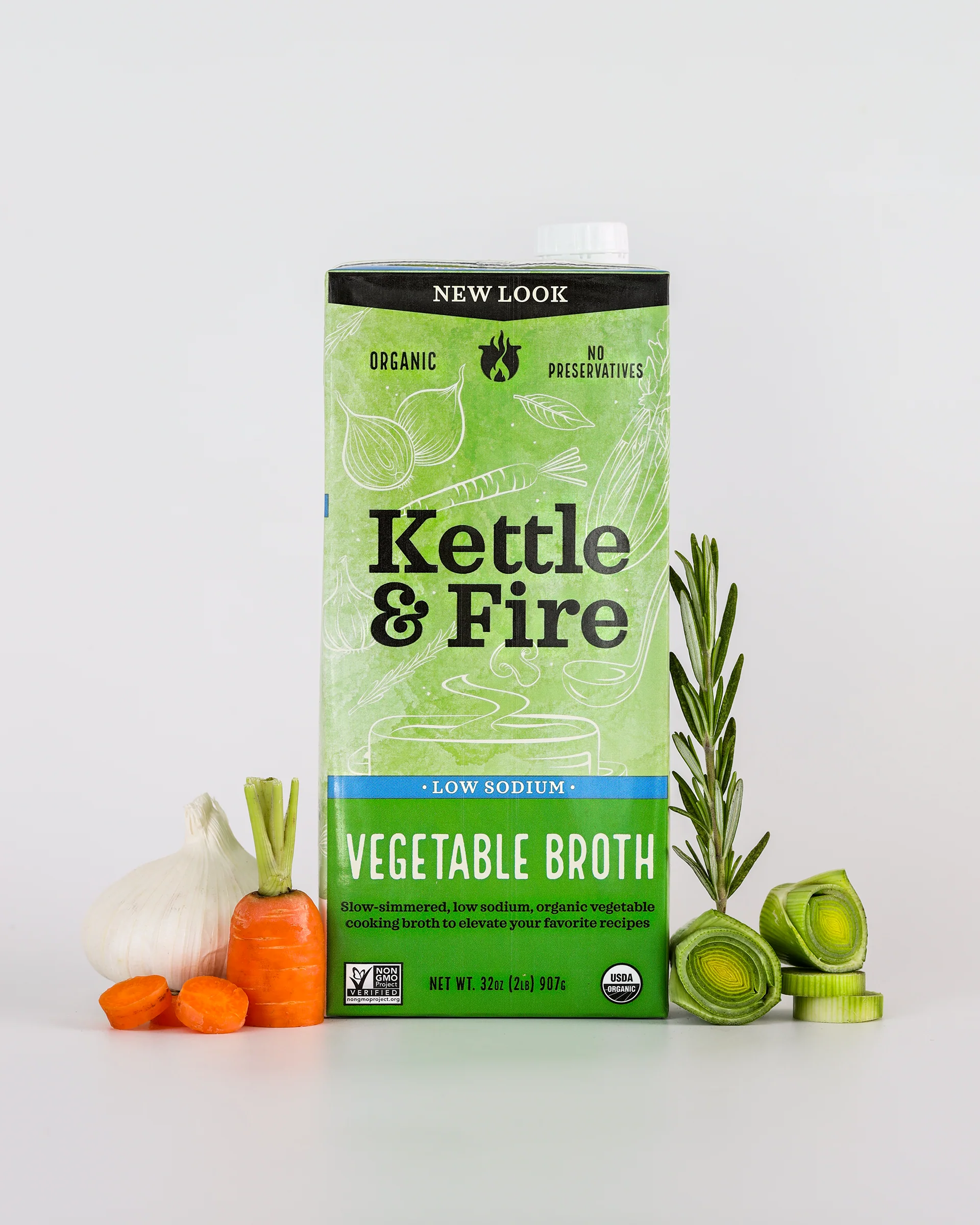4 Pack: Vegetable Low Sodium Cooking Broth - 32oz - Image 4
