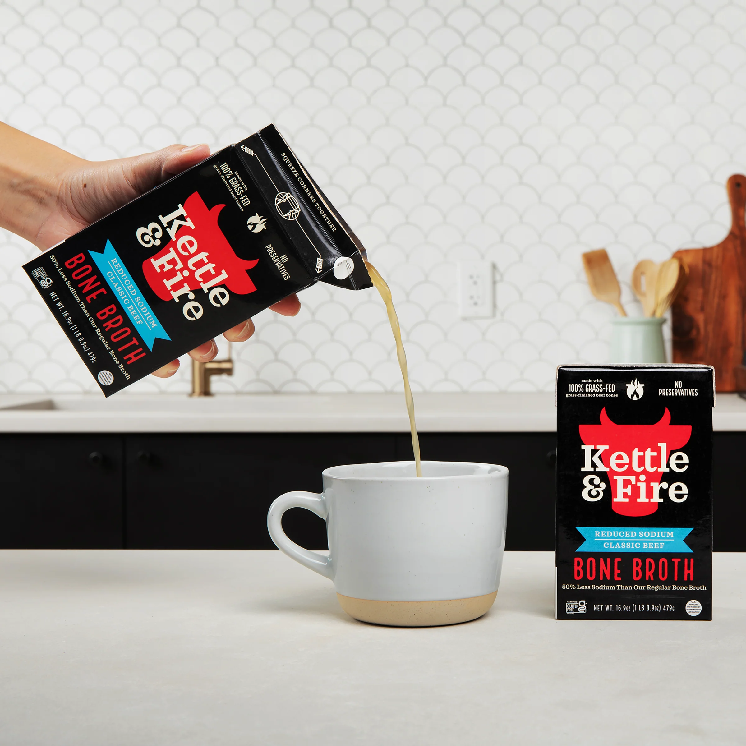 6 Pack: Reduced Sodium Beef Bone Broth - Image 5
