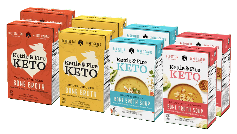 8-Pack: Keto Soups - Butter - Tom Yum - Chicken - Cauliflower Bundle